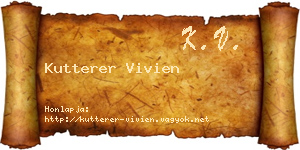 Kutterer Vivien névjegykártya